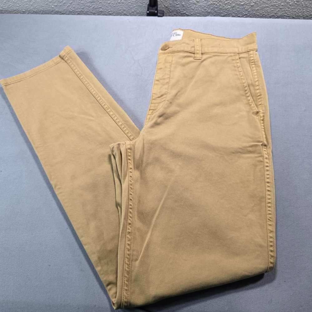 J.Crew Re-Imagined Khaki Chino Pants Womens 27T Straight Leg Tan Stretch Cotton